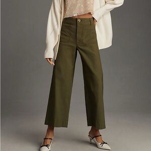 The Colette Cropped Wide-Leg Pants by Maeve